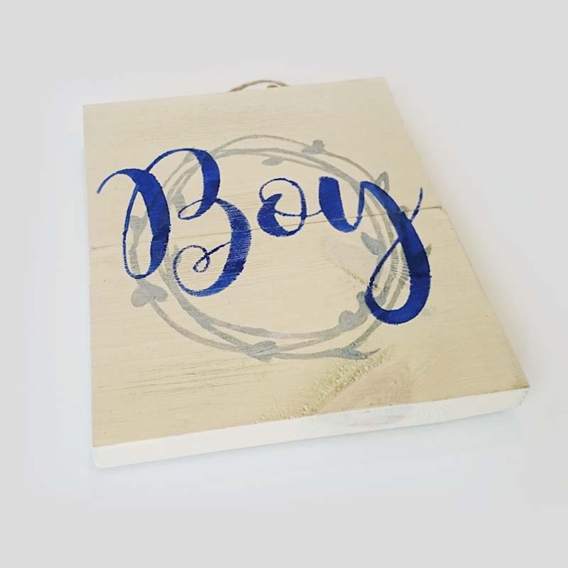 Деревянная табличка BOY - иллюстрация товара №2