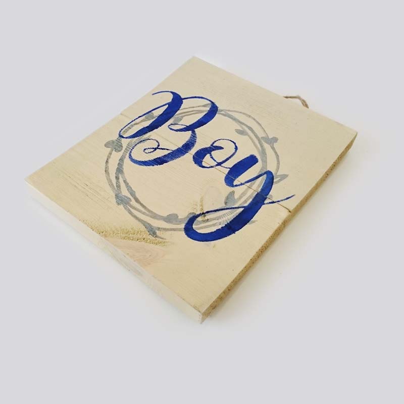 Деревянная табличка BOY - иллюстрация товара №3